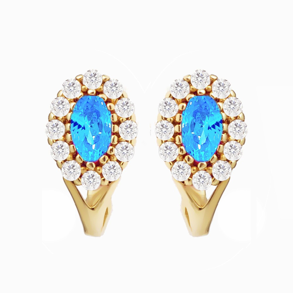 Gold Ohrringe Mit Zirkonia Ohrhänger Ohrstecker Ohrschmuck Paar Gelbgold