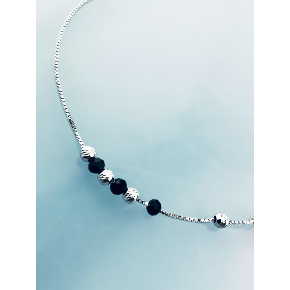 Infinity Herz 925 Silber Halskette mit Spinel Halsband Damen