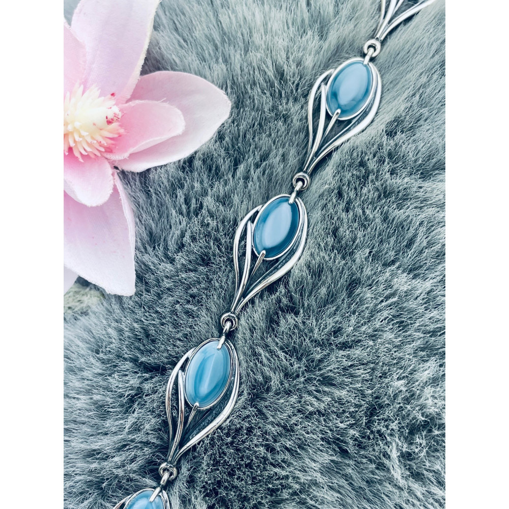 Silberarmband 925 mit Achat - elegantes Damen Armband im Designer-Look