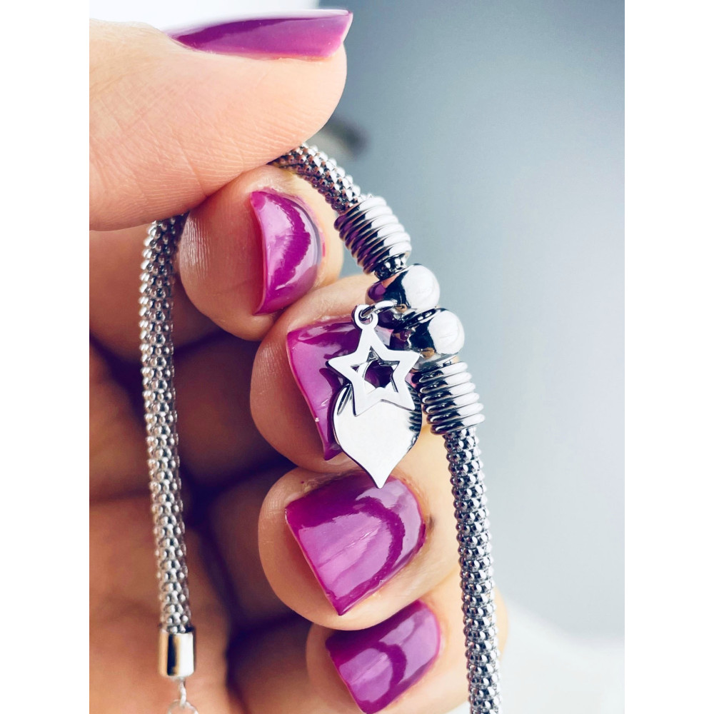 Silberarmband 925 mit Herz und Stern