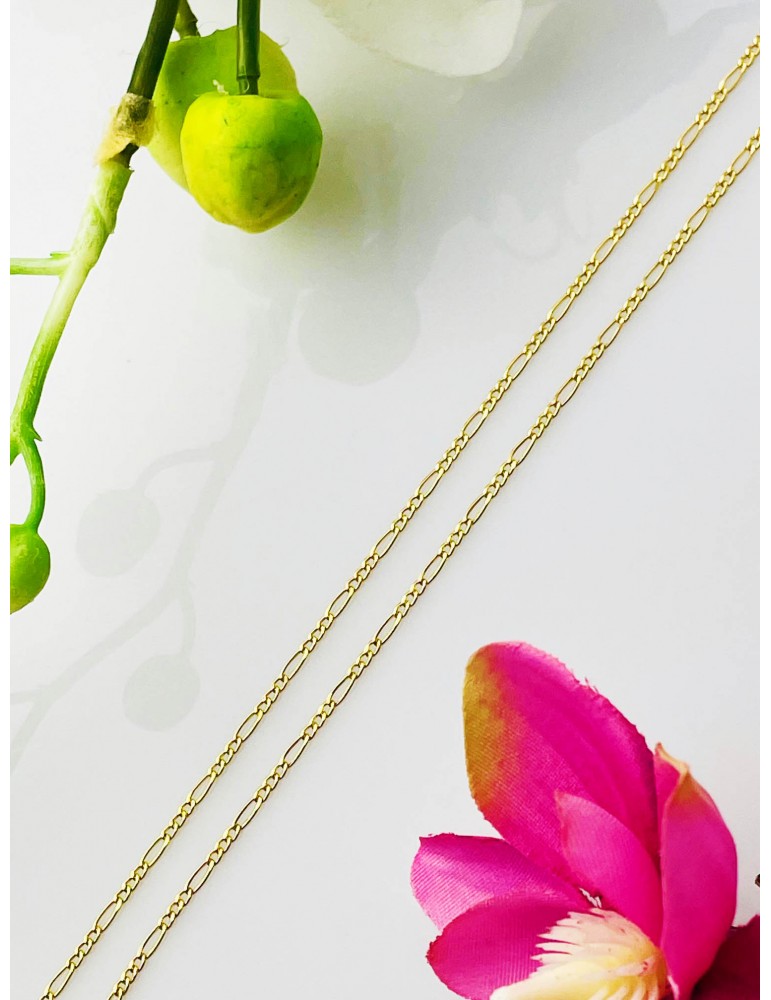 Goldkette Halskette Figarokette Figaro Kette Collier Gelbgold