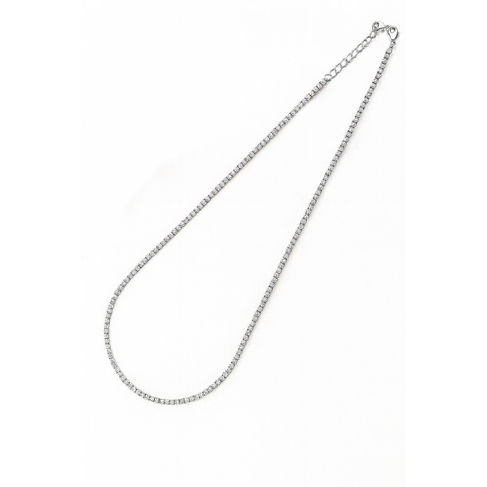 925 Silber Halskette mit Zirkonia