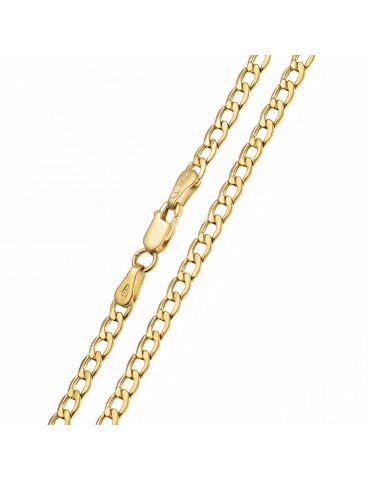 Goldkette Panzerkette Halskette Collier Cuban 585 Gelbgold
