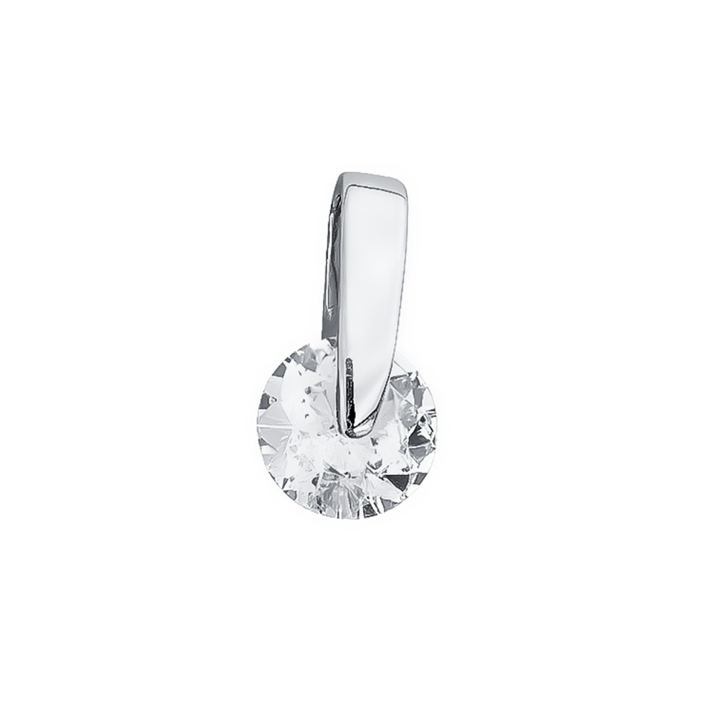 Silber Damen Medaillon Anhänger mit Zirkonia