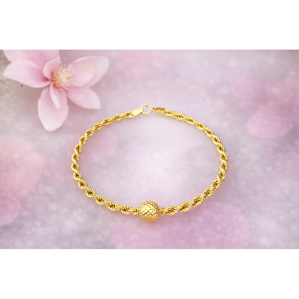 Anhänger Kugel Einhänger Charms Kettenanhänger Gelbgold Goldanhänger 585er 14KT