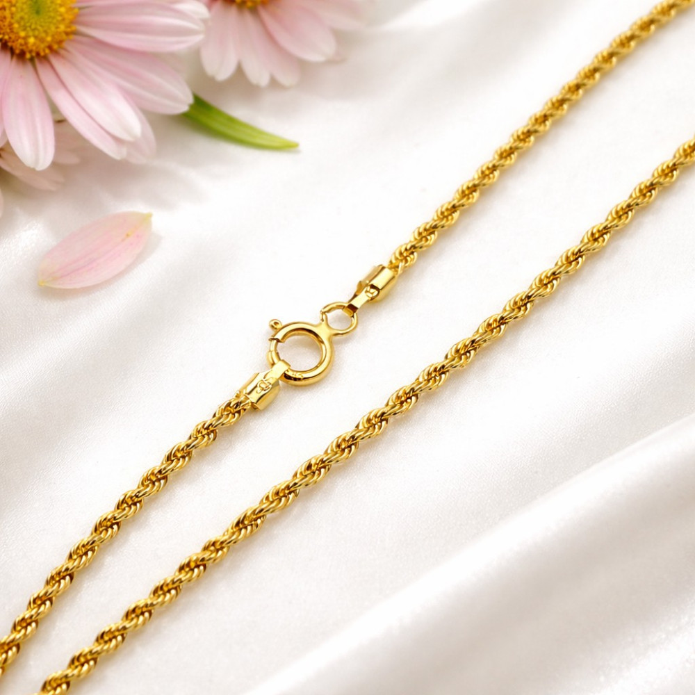Goldkette Halskette Kordelkette Kord Kette Collier Rope Gelbgold 585er 14KT