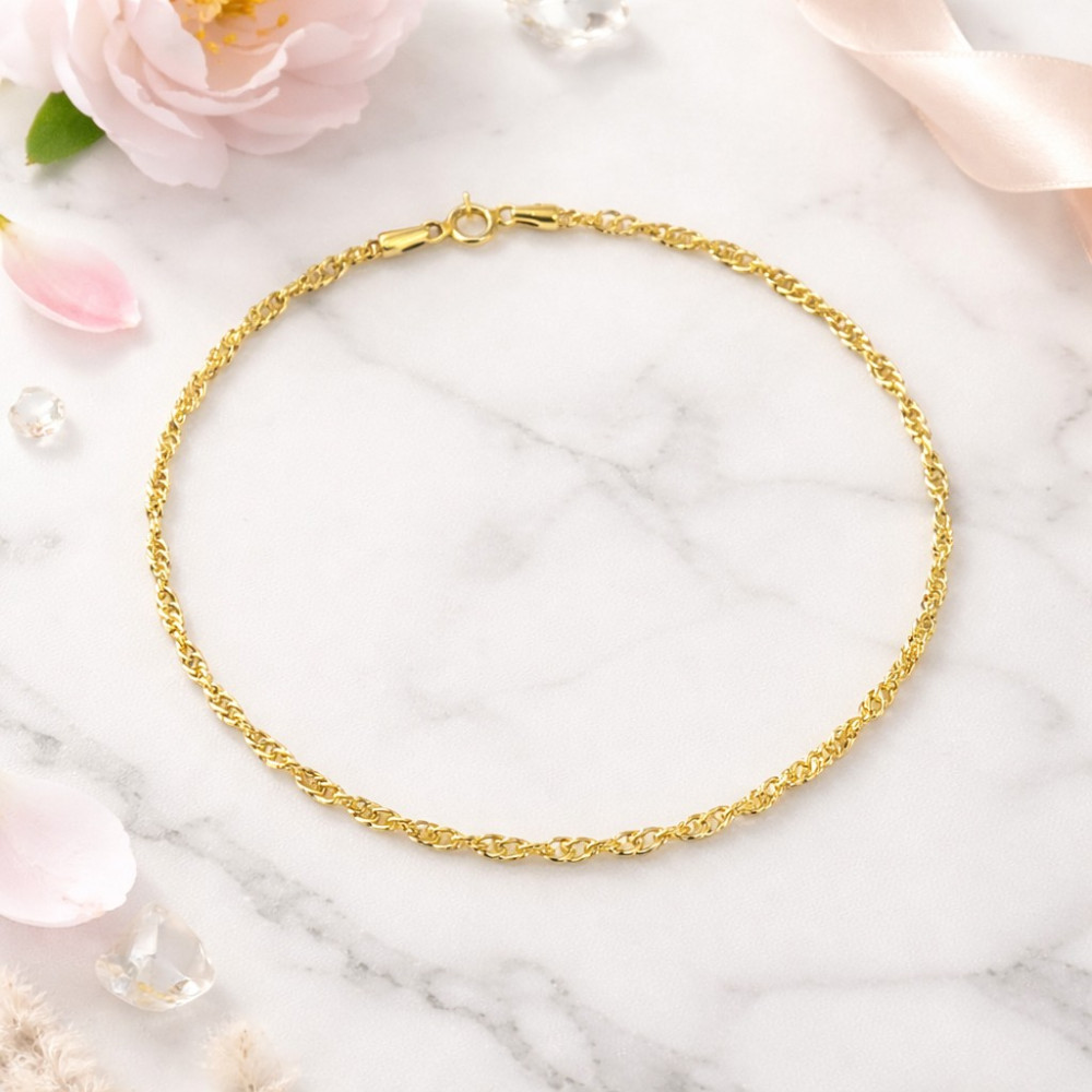 Diamondi Damen Goldarmband Singapure Magic 585er 14KT