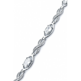 Silberarmband 925 f??r Frauen mit Zirkonia in Form eines Unendlichkeitssymbols