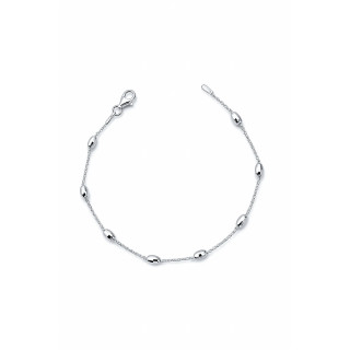Silberarmband 925 Anker-Kette mit Kugeln