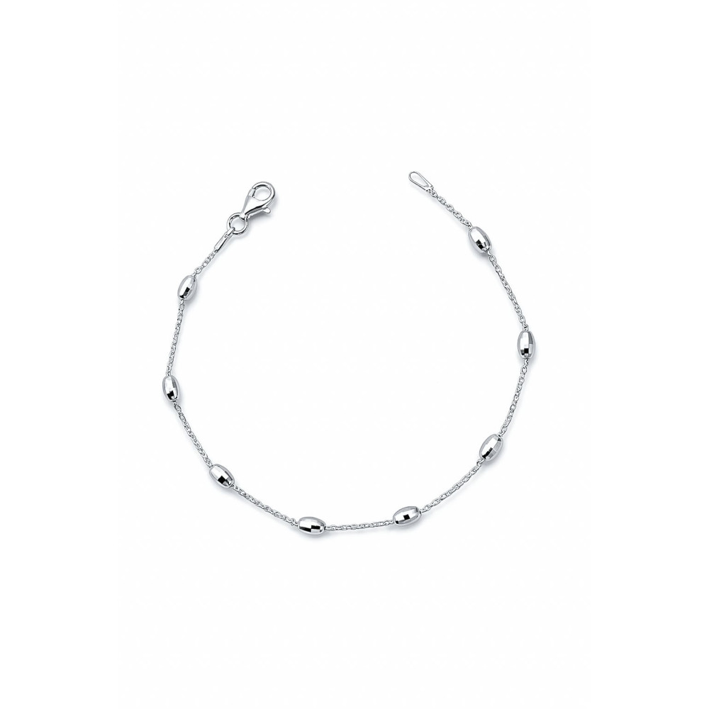 Silberarmband 925 Anker-Kette mit Kugeln