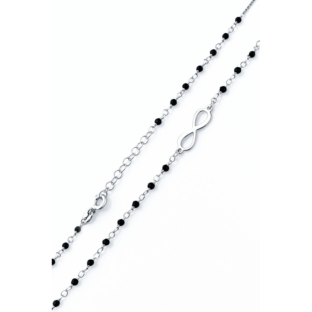 Infinity 925 Silber Halskette mit Spinel Halsband