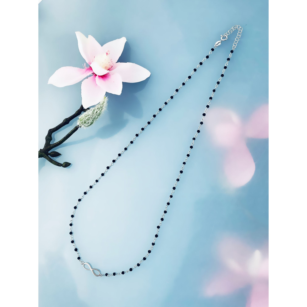 Infinity 925 Silber Halskette mit Spinel Halsband