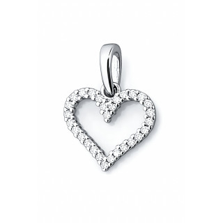 925 Silber Damen Medaillon Anh??nger Herz mit Zirkonia