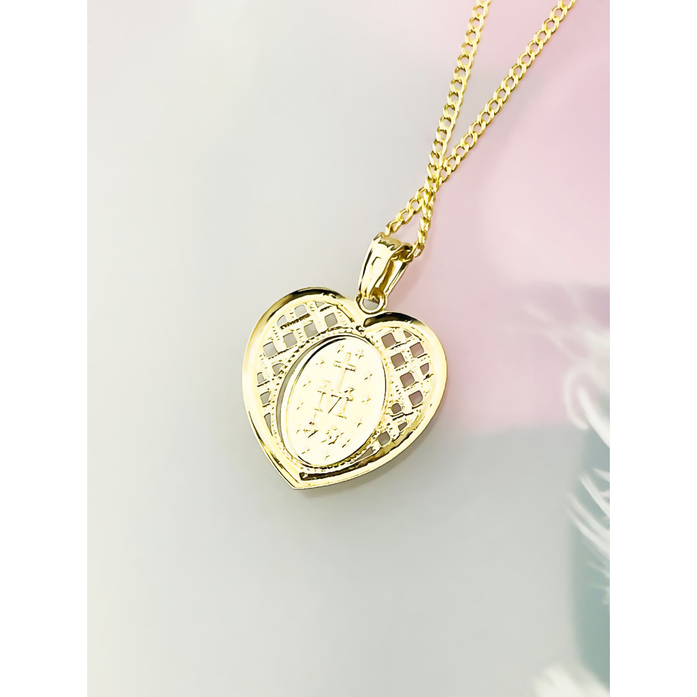 Anhänger Madonna Maria Immaculata Milagrosa Kettenanhänger Gelbgold Goldanhänger Erstkommunion Gold 585er 14KT