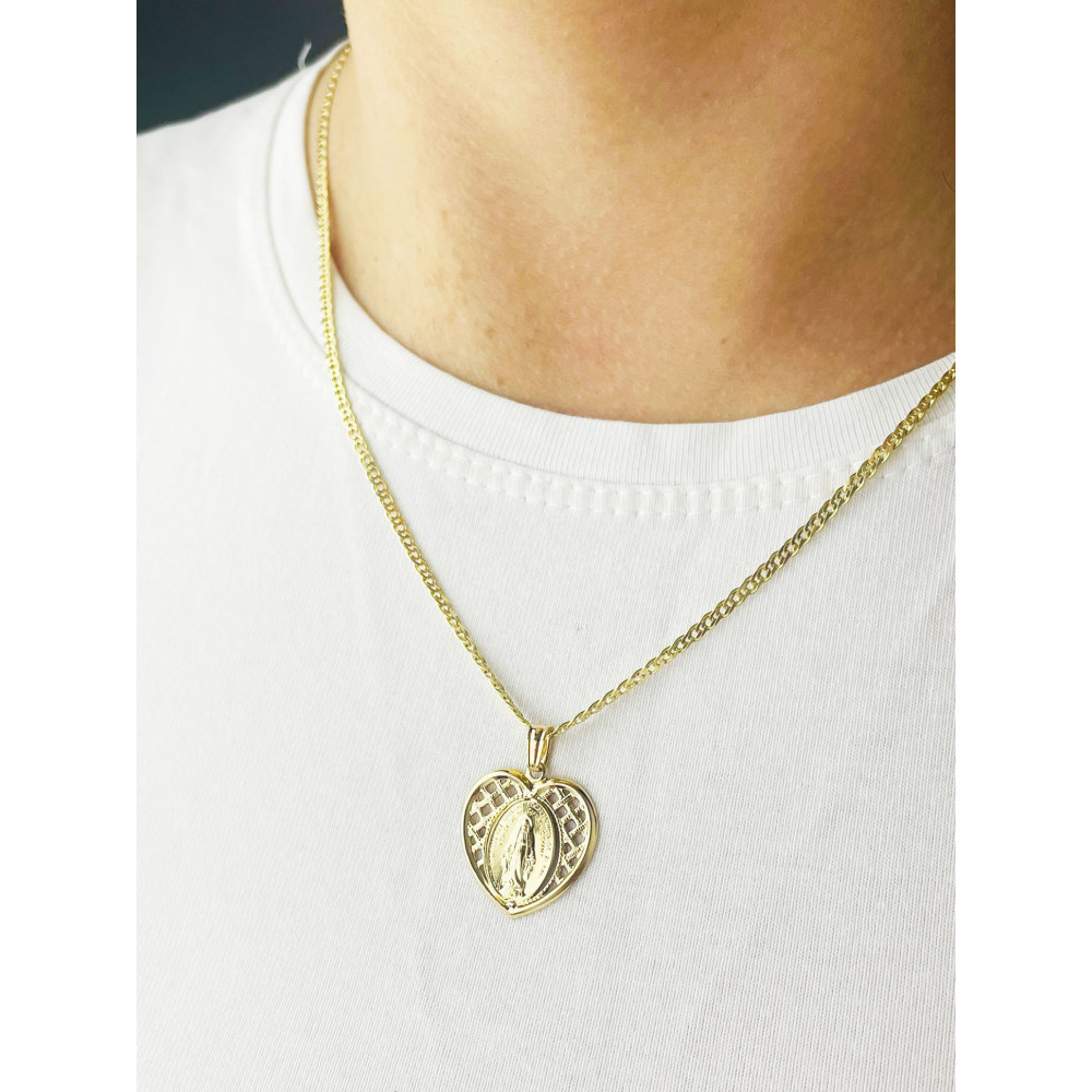 Anhänger Madonna Maria Immaculata Milagrosa Kettenanhänger Gelbgold Goldanhänger Erstkommunion Gold 585er 14KT