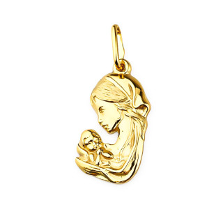 Anhänger Madonna Maria mit Jesuskind Gelbgold Gold 585er 14KT