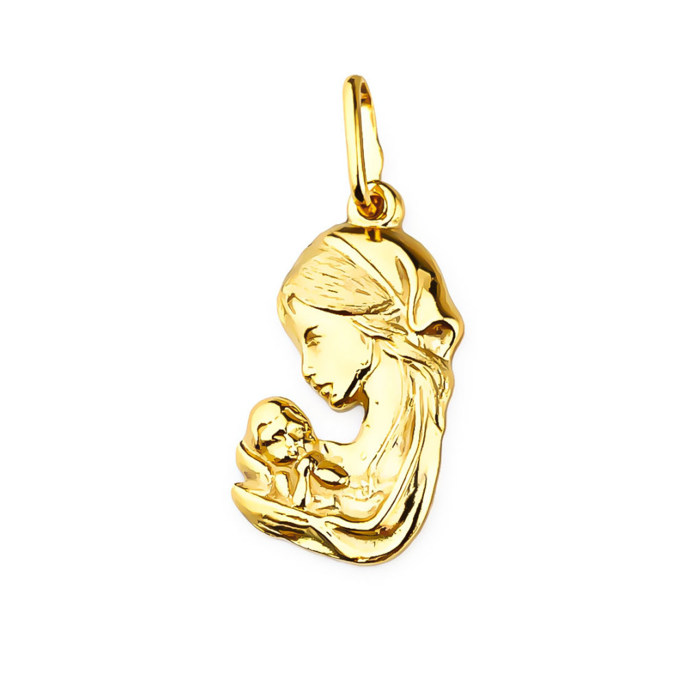 Anhänger Madonna Maria mit Jesuskind Gelbgold Gold 585er 14KT