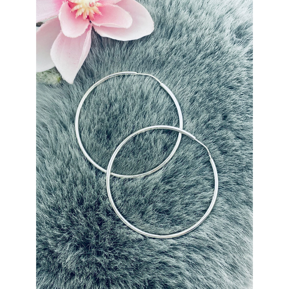 Kreis 925 Silber Ohrringe Damen