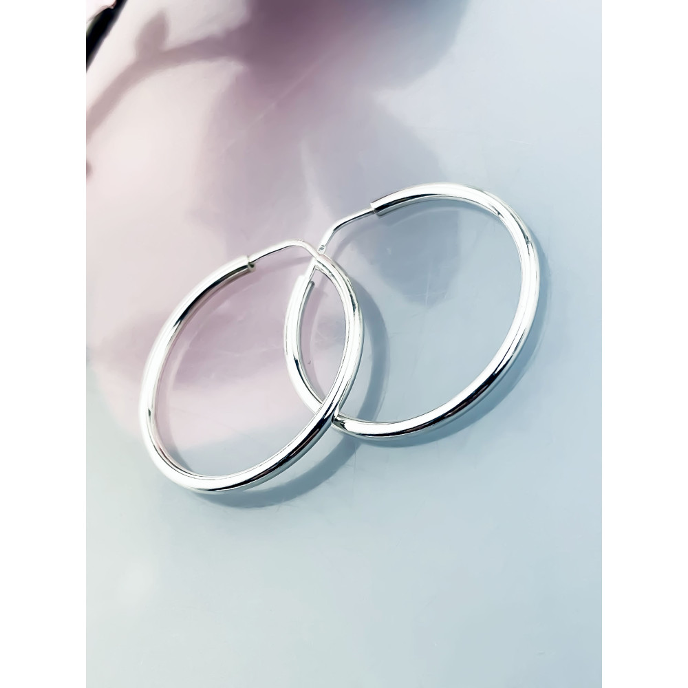 Kreis 925 Silber Ohrringe Damen
