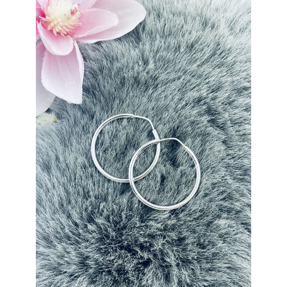Kreis 925 Silber Ohrringe Damen