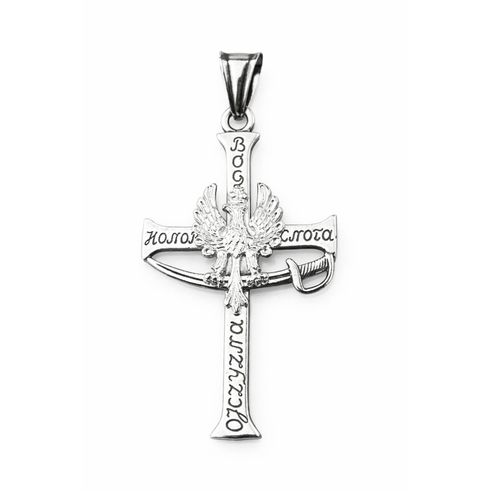 Anhänger Kreuz Kreuzanhänger aus Sterlingsilber mit Adler und Zobel