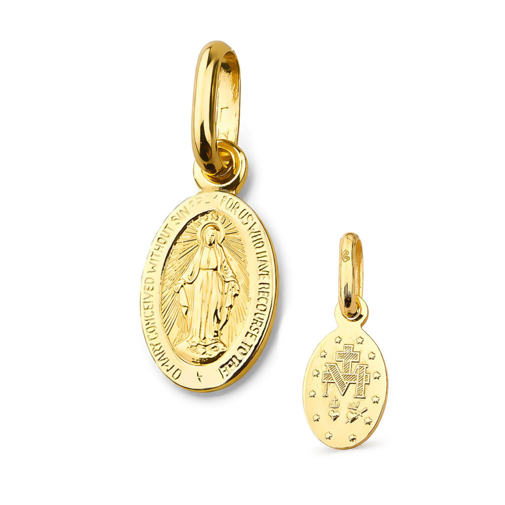 Anhänger Madonna Maria Goldanhänger Erstkommunion Milagrosa 375er
