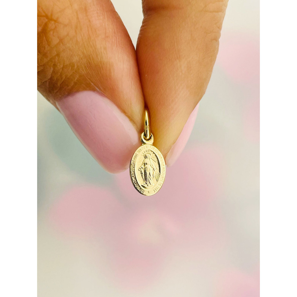 Anhänger Madonna Maria Goldanhänger Erstkommunion Milagrosa 375er