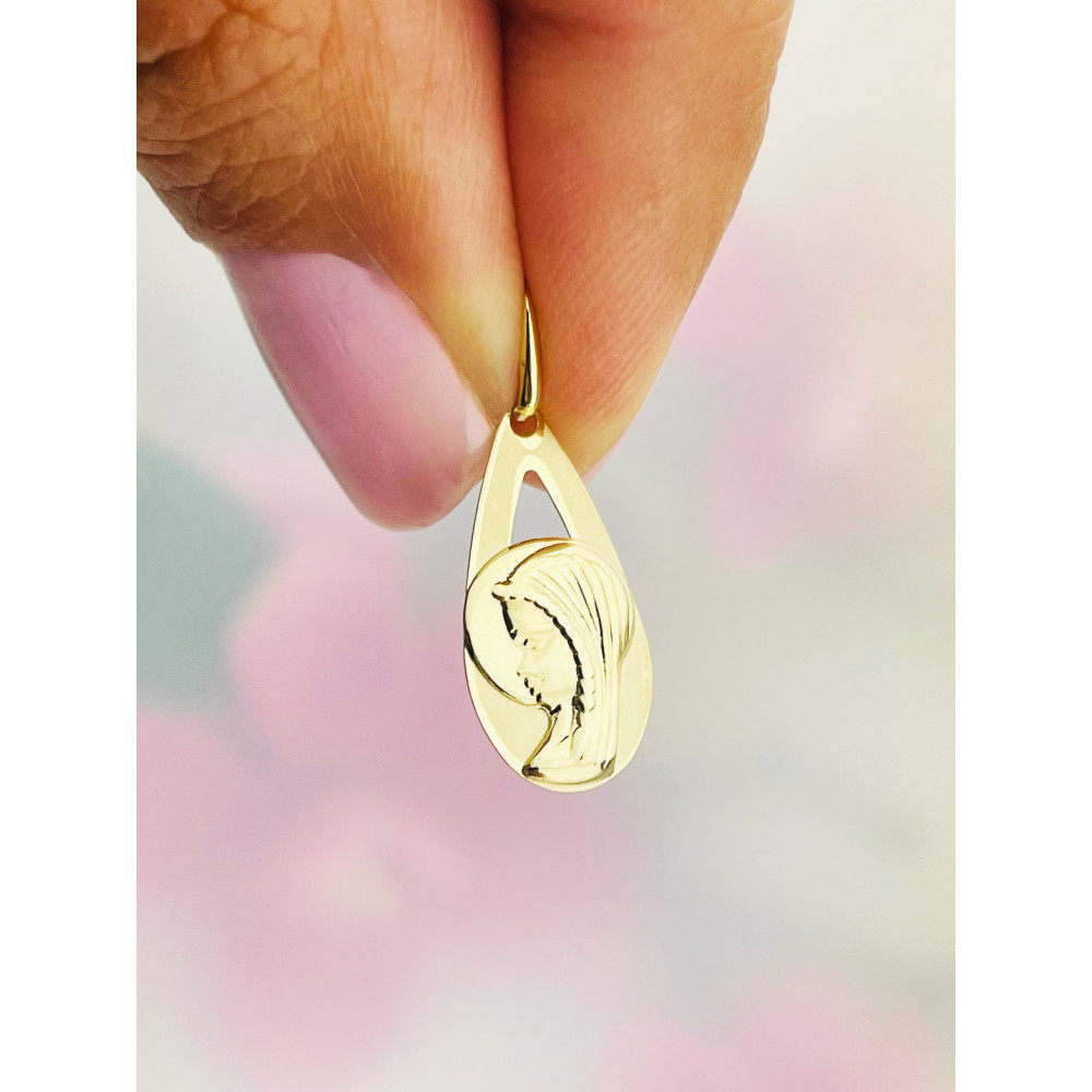 Anhänger Madonna Maria  Gelbgold Gold 585er 14KT
