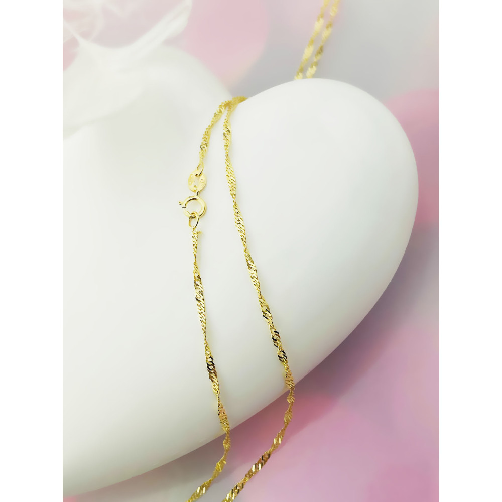 Goldkette Halskette Gelbgold Collier Singapur Magic Gold 375er