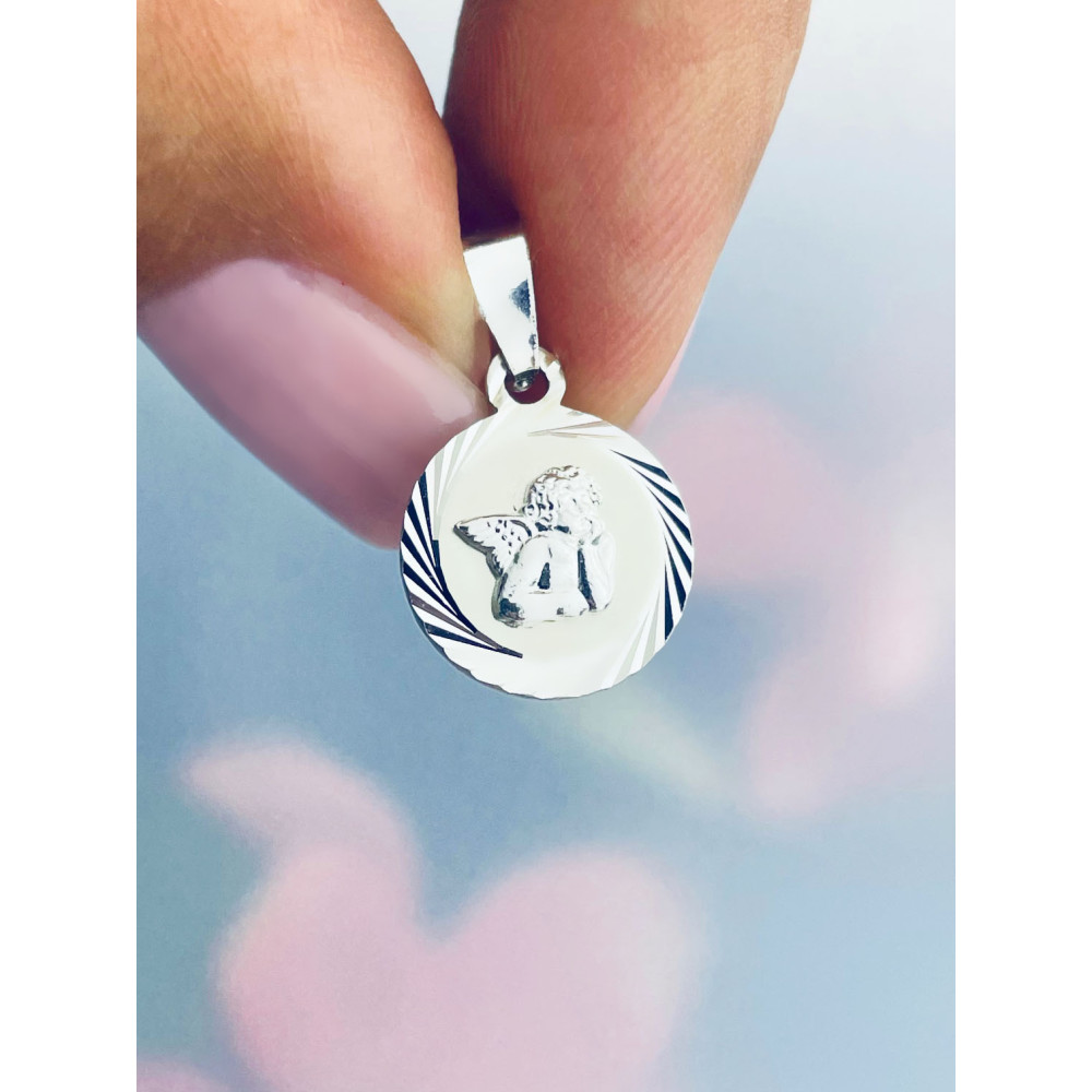 925 Silber Anhänger Engel Erstkommunion Taufe