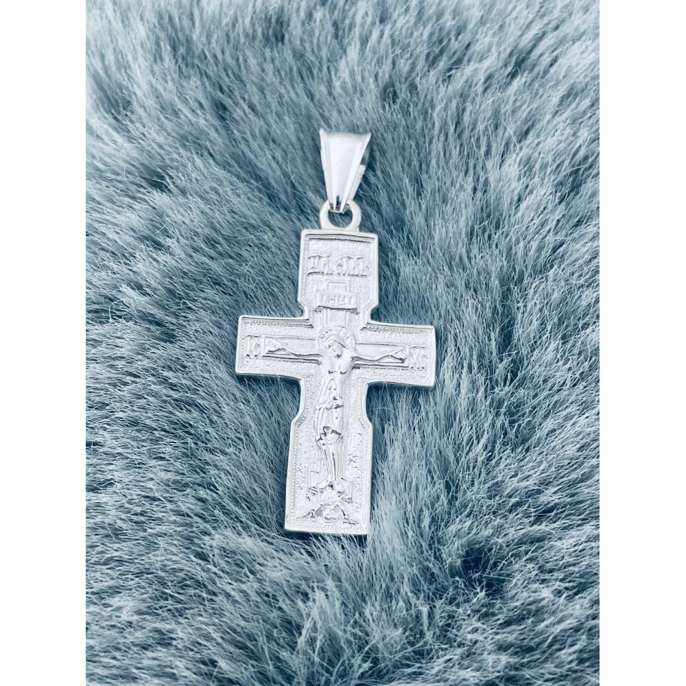 925 Silber Anhänger orthodoxes Kreuz Jesus Christus Taufe