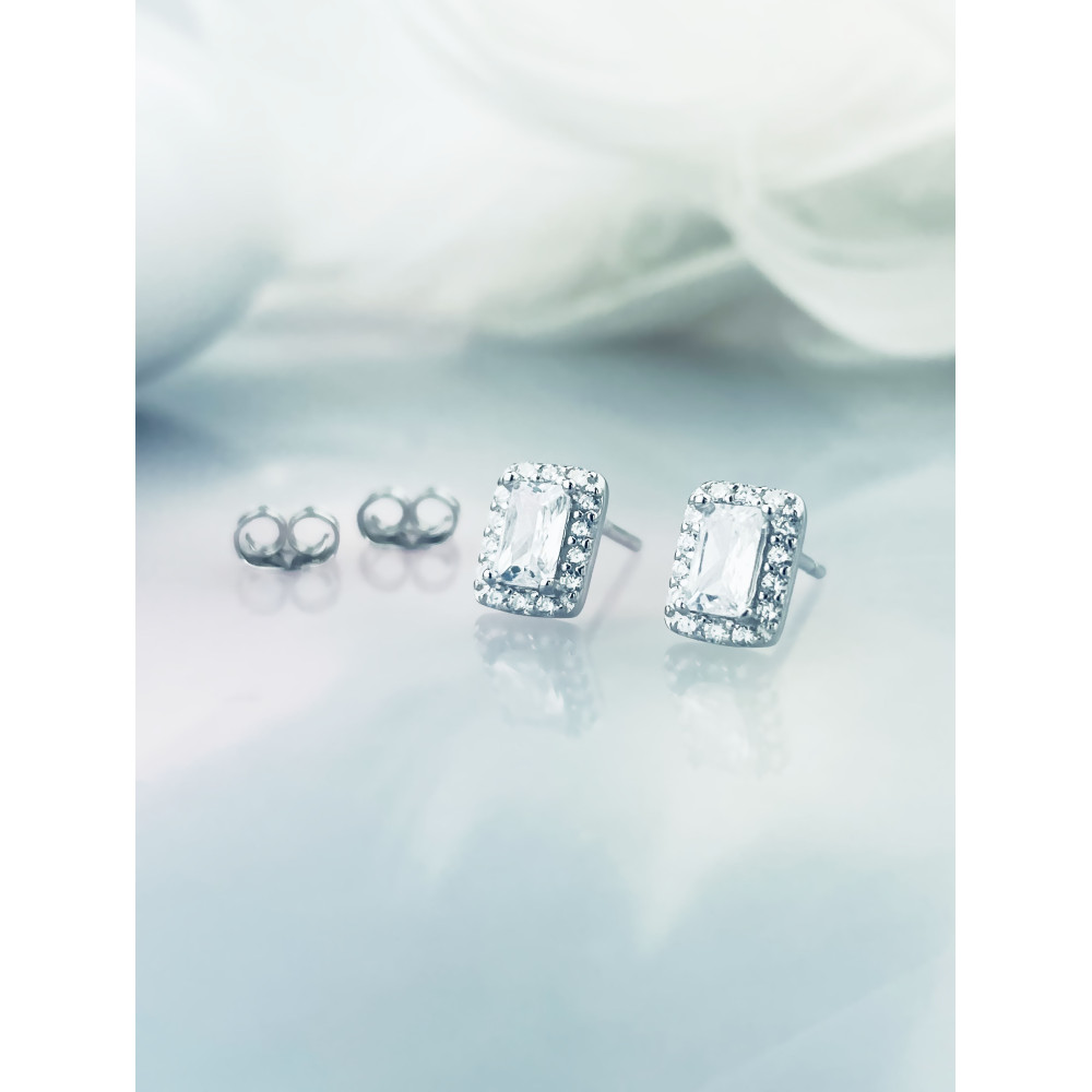 925 Silber Ohrringe Ohrstecker mit Zirkonia