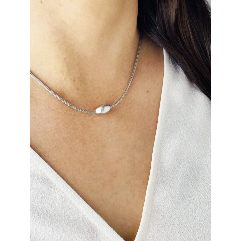 925 Silber Halskette Halsband  mit Kugel