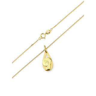 Anhänger Madonna Maria Goldanhänger + Goldkette Panzerkette Halskette Collier Echt Gold\