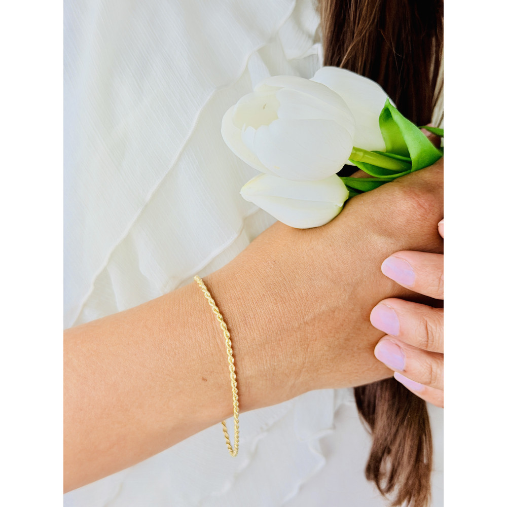 Damen Goldarmband Rope Kord Magic Diamondi 375er 9KT