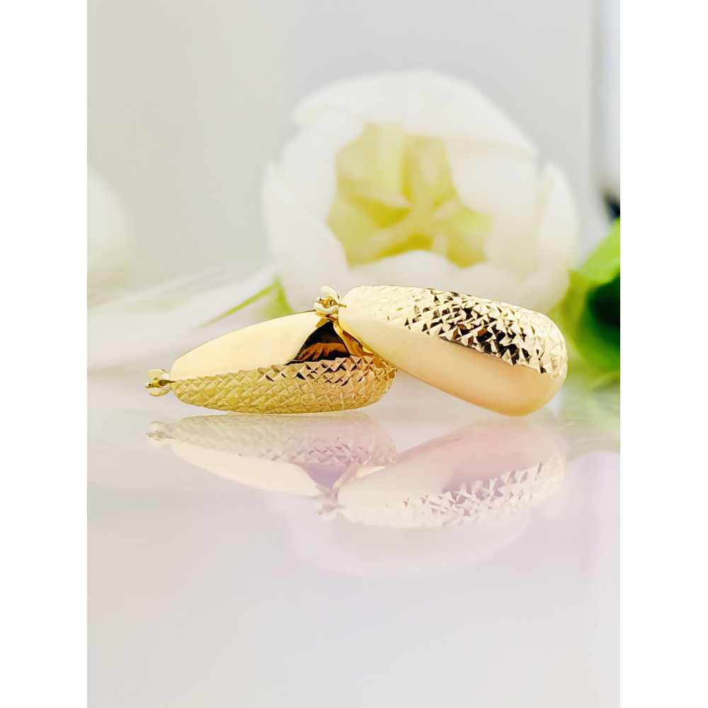 Kolczyki złoto żółte próby 585 2.4cm | DIAMONDI