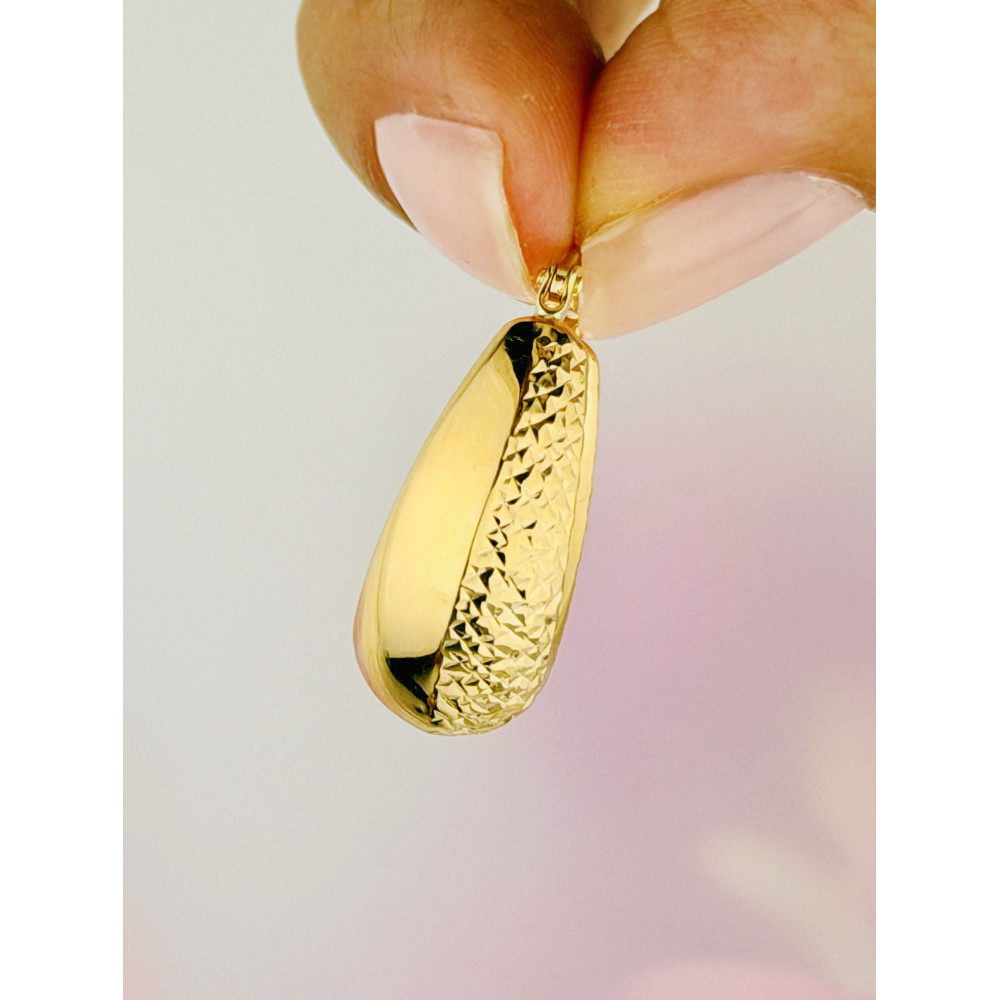 Kolczyki złoto żółte próby 585 2.4cm | DIAMONDI