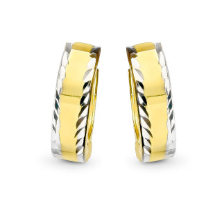 Kolczyki złoto żółte próby 585, motyw kółko 1.2cm | DIAMONDI