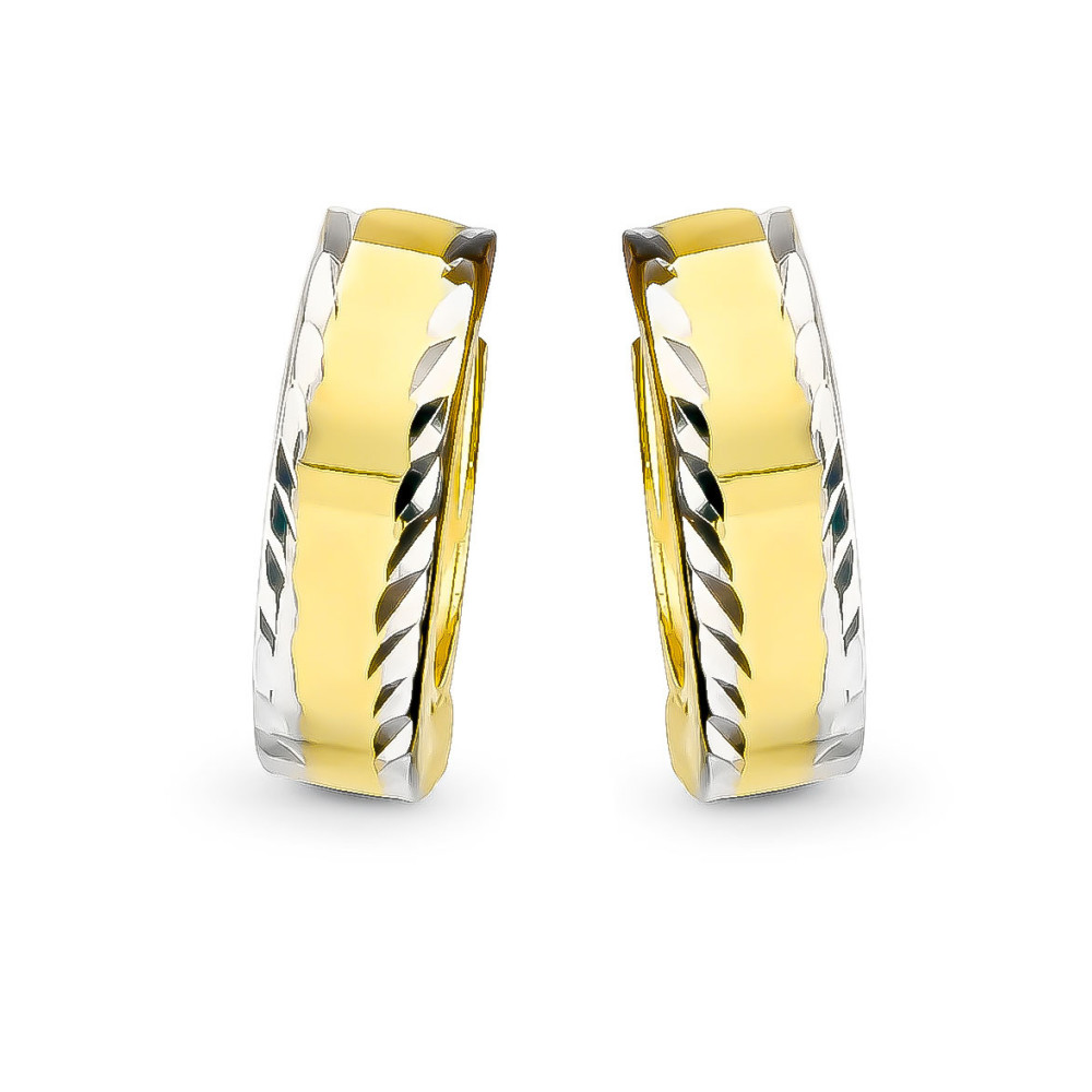Kolczyki złoto żółte próby 585, motyw kółko 1.2cm | DIAMONDI