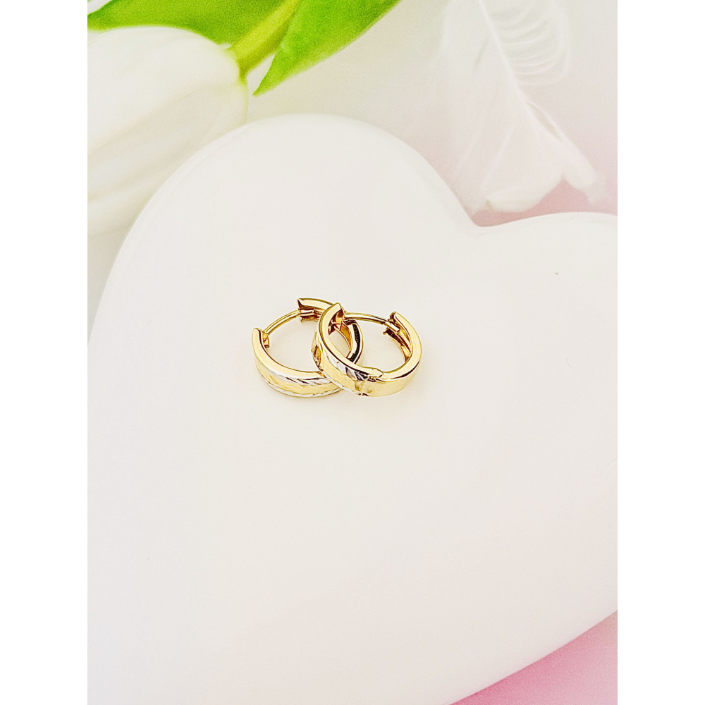 Kolczyki złoto żółte próby 585, motyw kółko 1.2cm | DIAMONDI