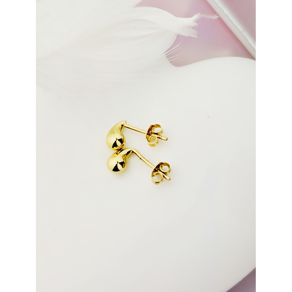 Kolczyki złoto żółte próby 585, motyw Łezka 0.7cm | DIAMONDI