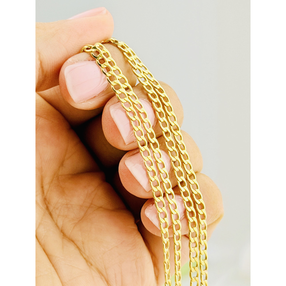 Łańcuszek złoto żółte próby 585, splot pancerka 45cm | DIAMONDI