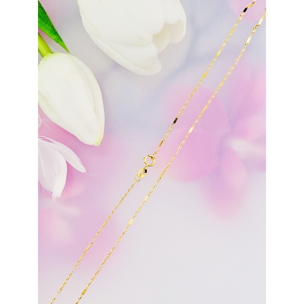 Łańcuszek złoto żółte próby 585, splot singapur 50cm | DIAMONDI