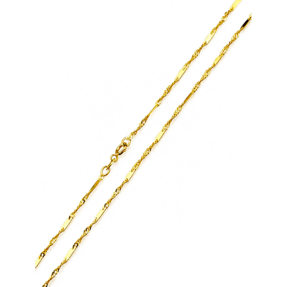 Łańcuszek złoto żółte próby 585, splot singapur 45cm | DIAMONDI
