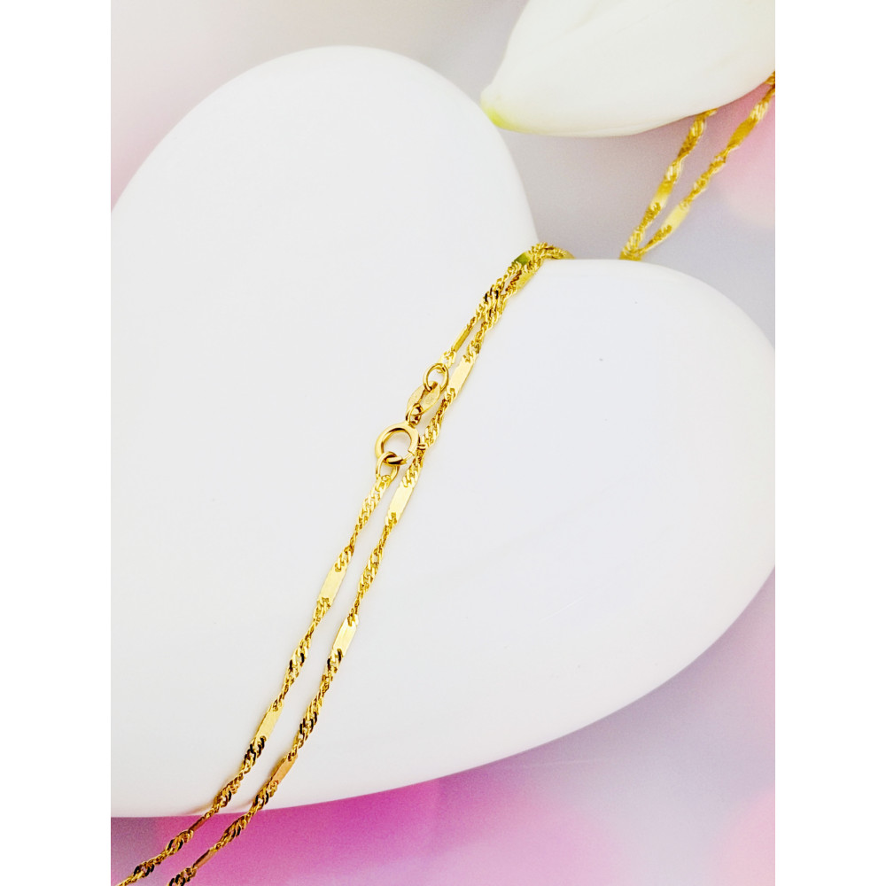 Łańcuszek złoto żółte próby 585, splot singapur 50cm | DIAMONDI