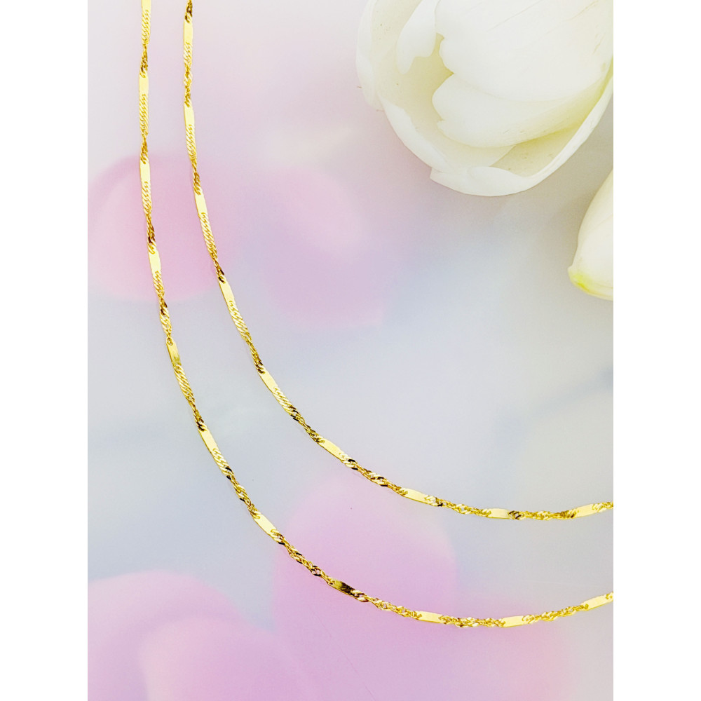 Łańcuszek złoto żółte próby 585, splot singapur 45cm | DIAMONDI