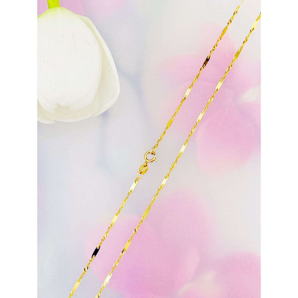 Łańcuszek złoto żółte próby 585, splot singapur 50cm | DIAMONDI