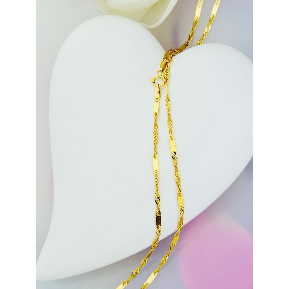 Łańcuszek złoto żółte próby 585, splot singapur 55cm | DIAMONDI