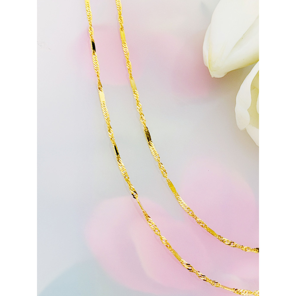 Łańcuszek złoto żółte próby 585, splot singapur 50cm | DIAMONDI