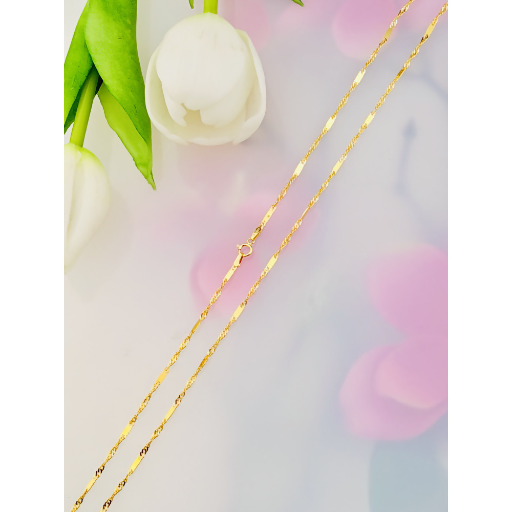 Łańcuszek złoto żółte próby 585, splot singapur 50cm | DIAMONDI